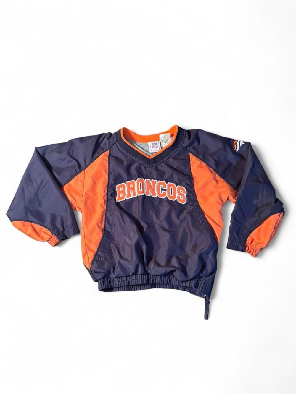 NFL Denver Broncos Kids Navy and Orange Windbreaker Pullover